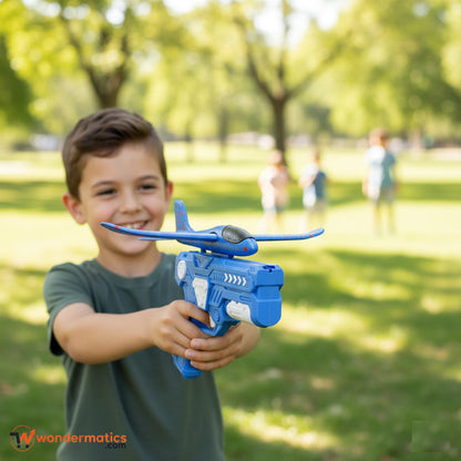 high speed airplane launcher gun toy