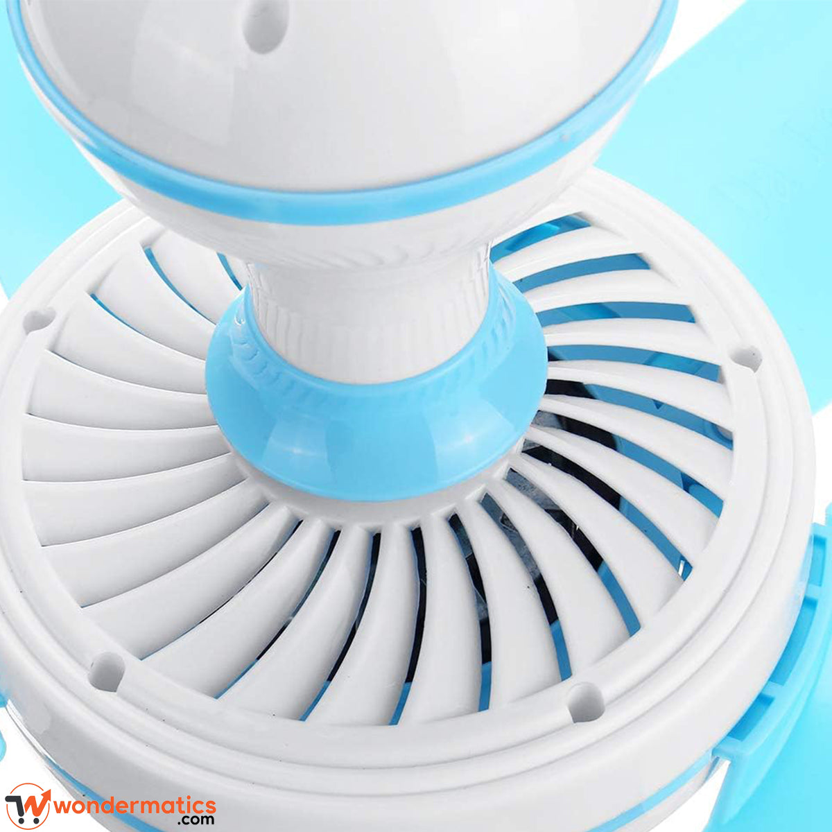 Family enjoying cool air from Wondermatics hook fan at home