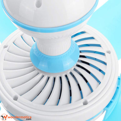 Family enjoying cool air from Wondermatics hook fan at home