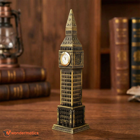 iconic Big Ben clock tower statue handmade metal and resin decorative showpiece
