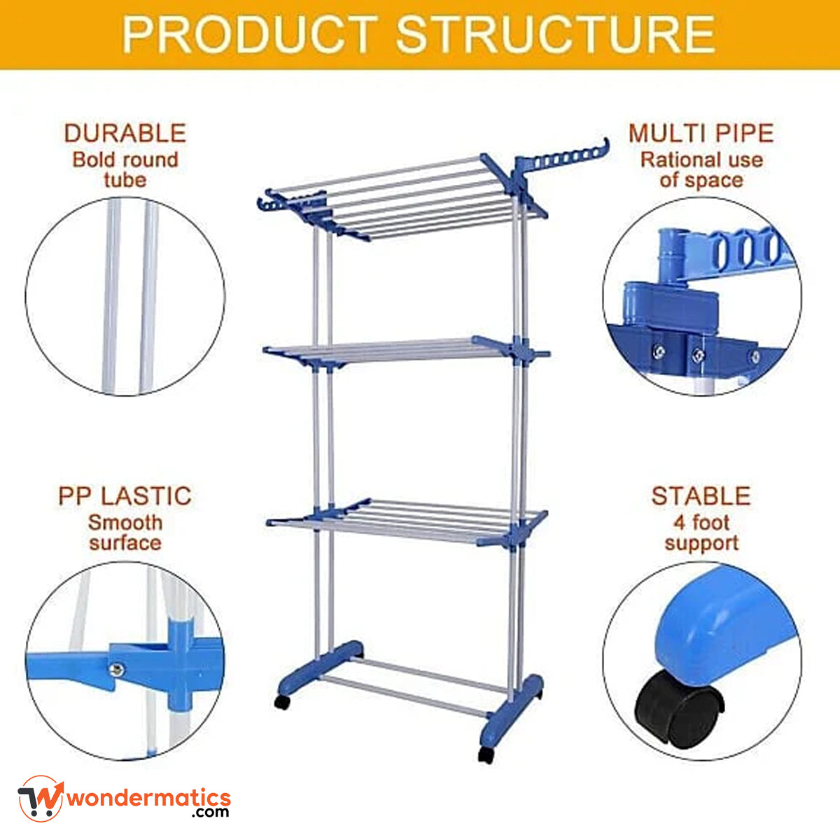Indoor Outdoor Foldable Clothes Drying Rack – Strong and Space-Saving