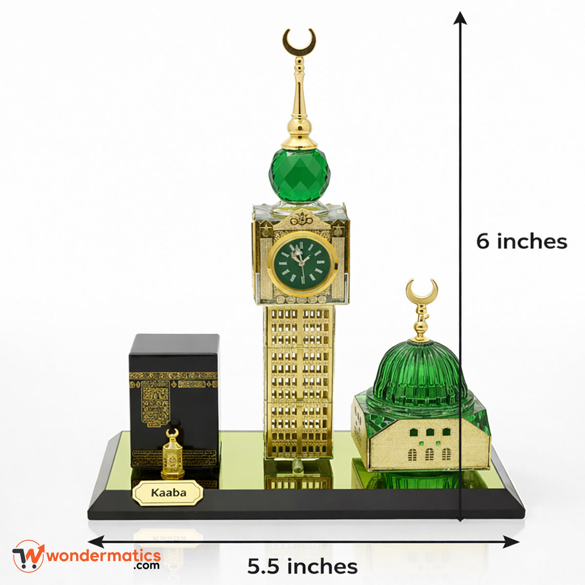 Close-up of the crystal table clock in the Kaaba Clock Tower set