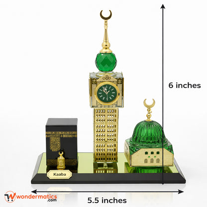 Close-up of the crystal table clock in the Kaaba Clock Tower set