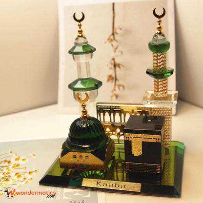 Islamic gift set featuring Kaaba and Madina mosque replica