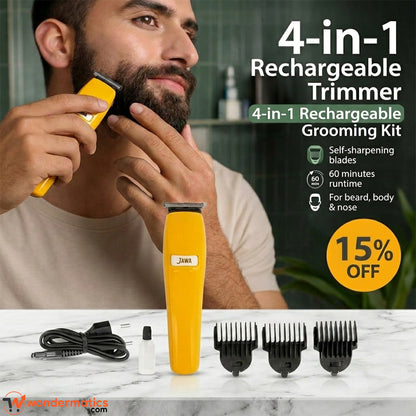 Jawa JW-824 professional hair trimmer for men with T-blade precision cutting