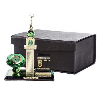 3-in-1 Kaaba Clock Tower set in gift packaging – perfect for Eid or Ramadan