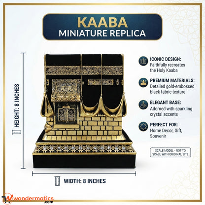 Kaaba model showpiece shown for size reference