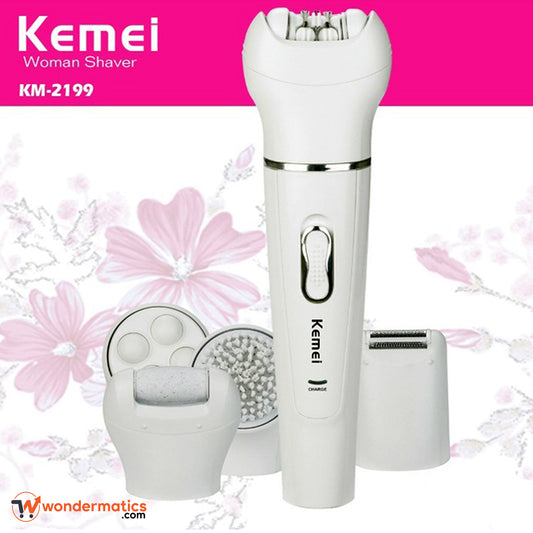 Kemei Epilator and Trimmer Grooming Kit for Women Skin Care