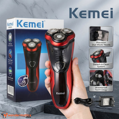 Kemei KM-9013 rechargeable electric shaver for men with floating head