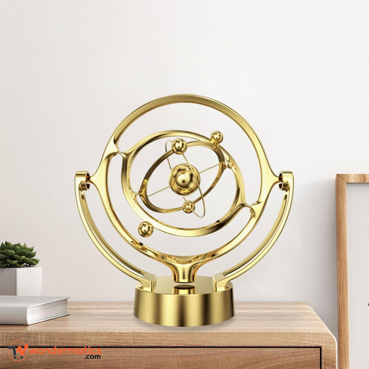 Artistic golden desk decor for office or home settings