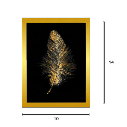 Luxury Black & Gold Wall Art – Golden A4 Frames for Living Room or Bedroom