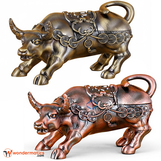 Luxury bull zinc alloy ashtray for stylish home and office décor