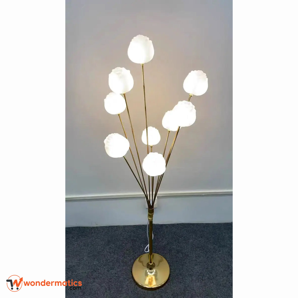 Luxury golden lamp for floor perfect for modern interiors