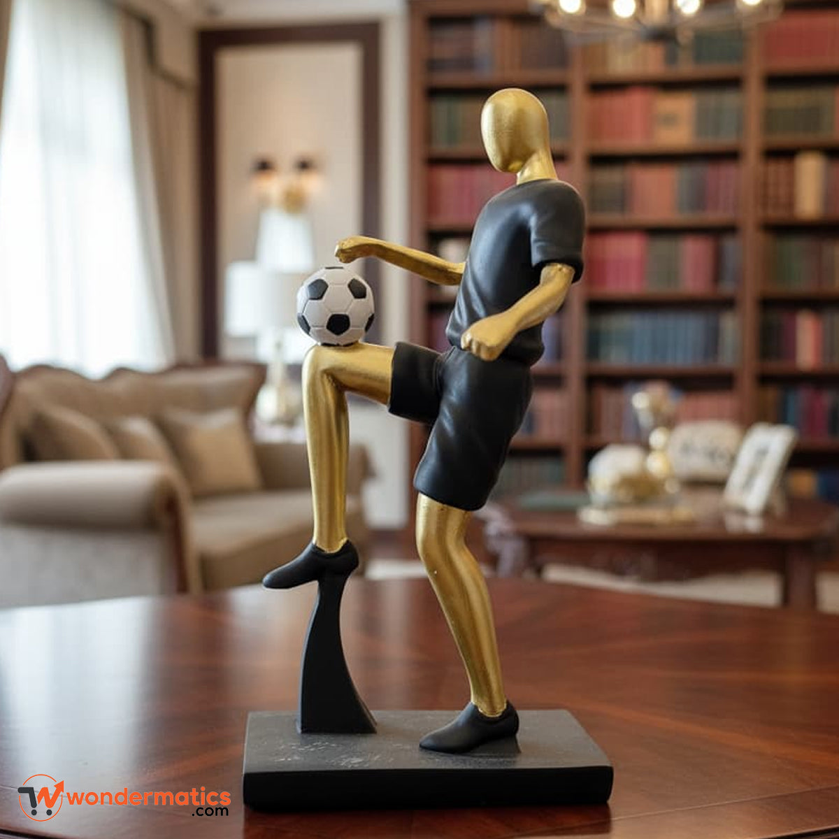 Luxury sports decor figurine football player model
