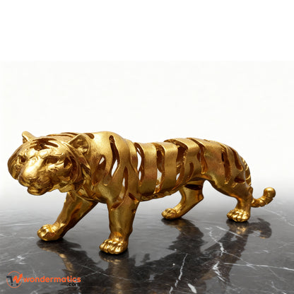 Luxury golden tiger figurine for living room and office decoration