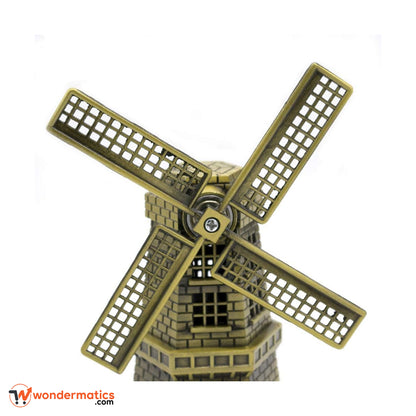 Metal Holland windmill landmark for home office display