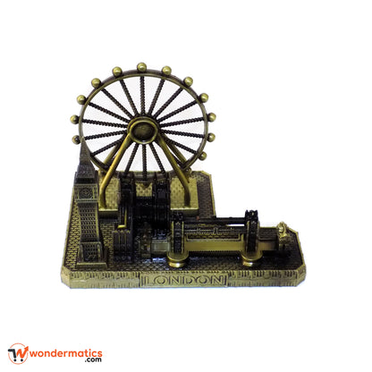 Metal London City souvenir miniature with Big Ben and London Eye