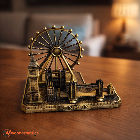 Metal souvenir model of London iconic landmarks