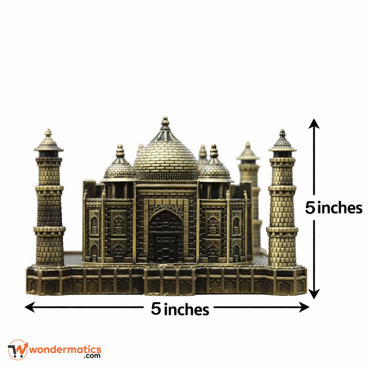 Metal Taj Mahal landmark for home office display