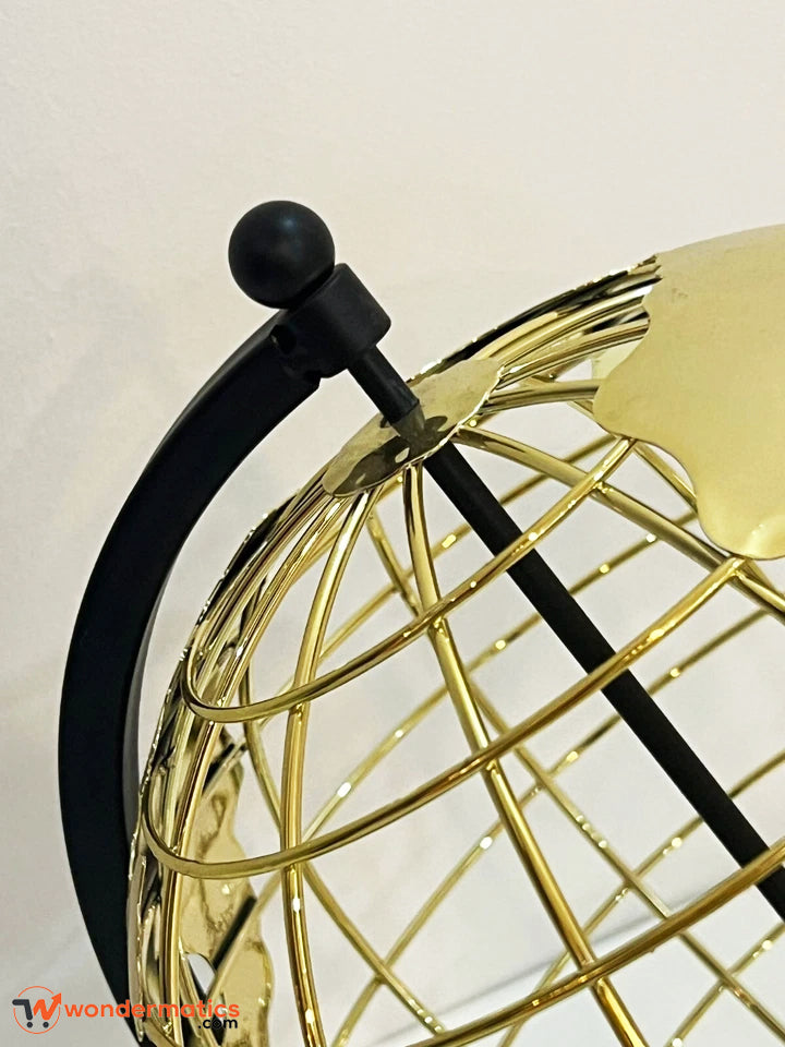Unique metal world globe tabletop accessory for executives & gifts