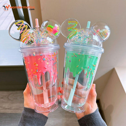 Fun Kids Tumbler with Double Wall Design and Confetti Dome