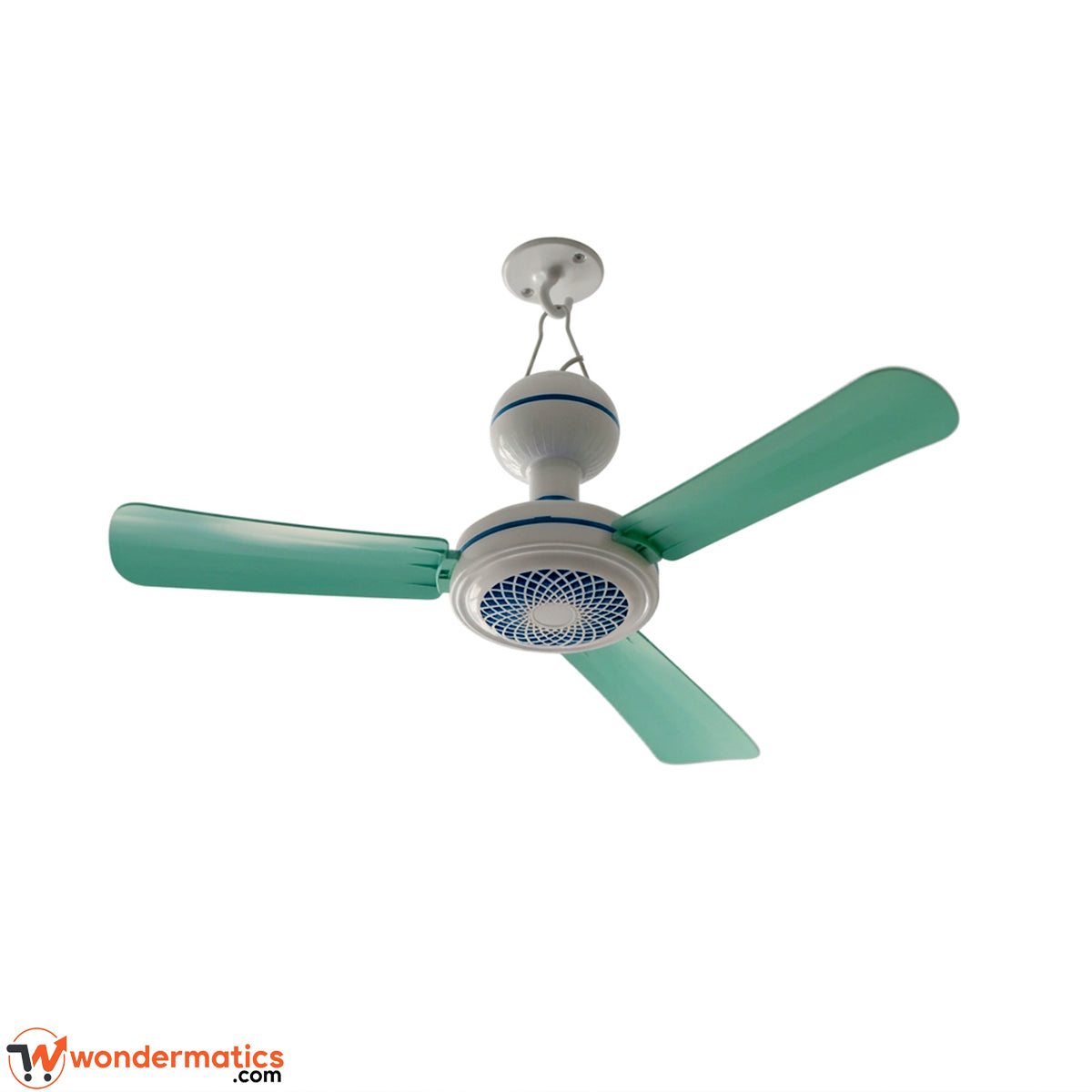 Mini portable hook ceiling fan 3 blade on white background Pakistan