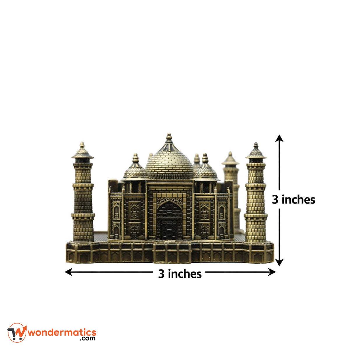 Detailed Taj Mahal model metal ornament for desks and shelves