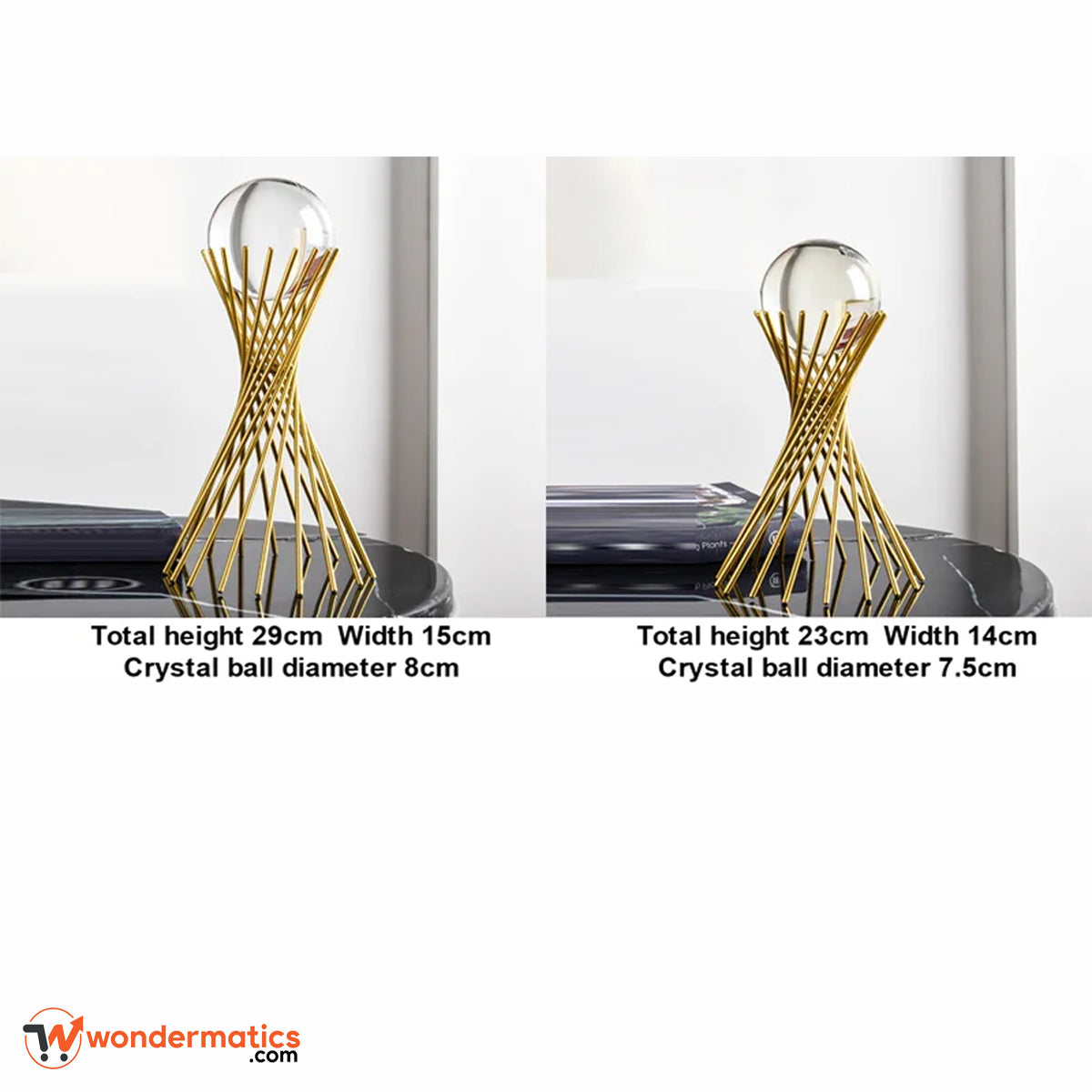 Modern Luxury Crystal Ball Desk Ornament – Stylish Home & Office Decor Piece