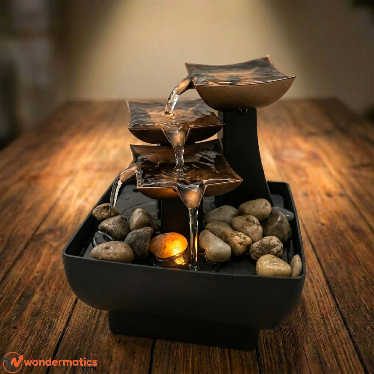 Modern indoor water fountain for home decor office desk and meditation space