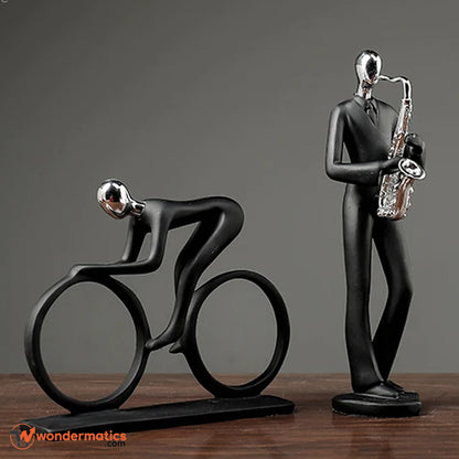 Modern resin figurine for home and office decoration