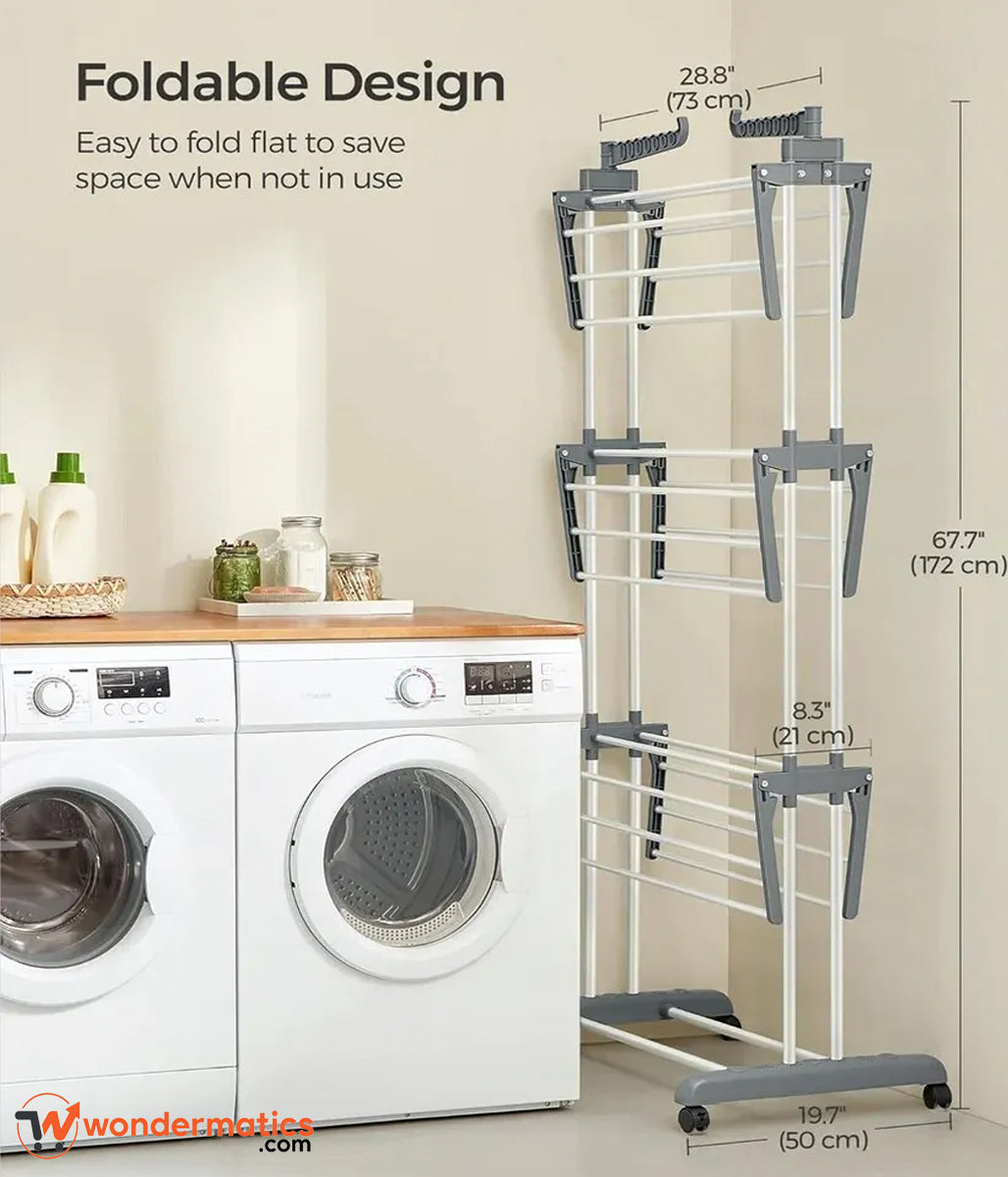 Multi-Layer Foldable Laundry Rack – Portable Clothes Hanger Stand