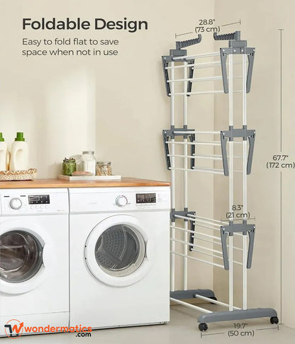 Multi-Layer Foldable Laundry Rack – Portable Clothes Hanger Stand