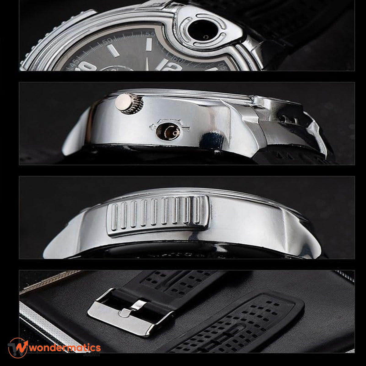Multi-functional wristwatch with refillable flame