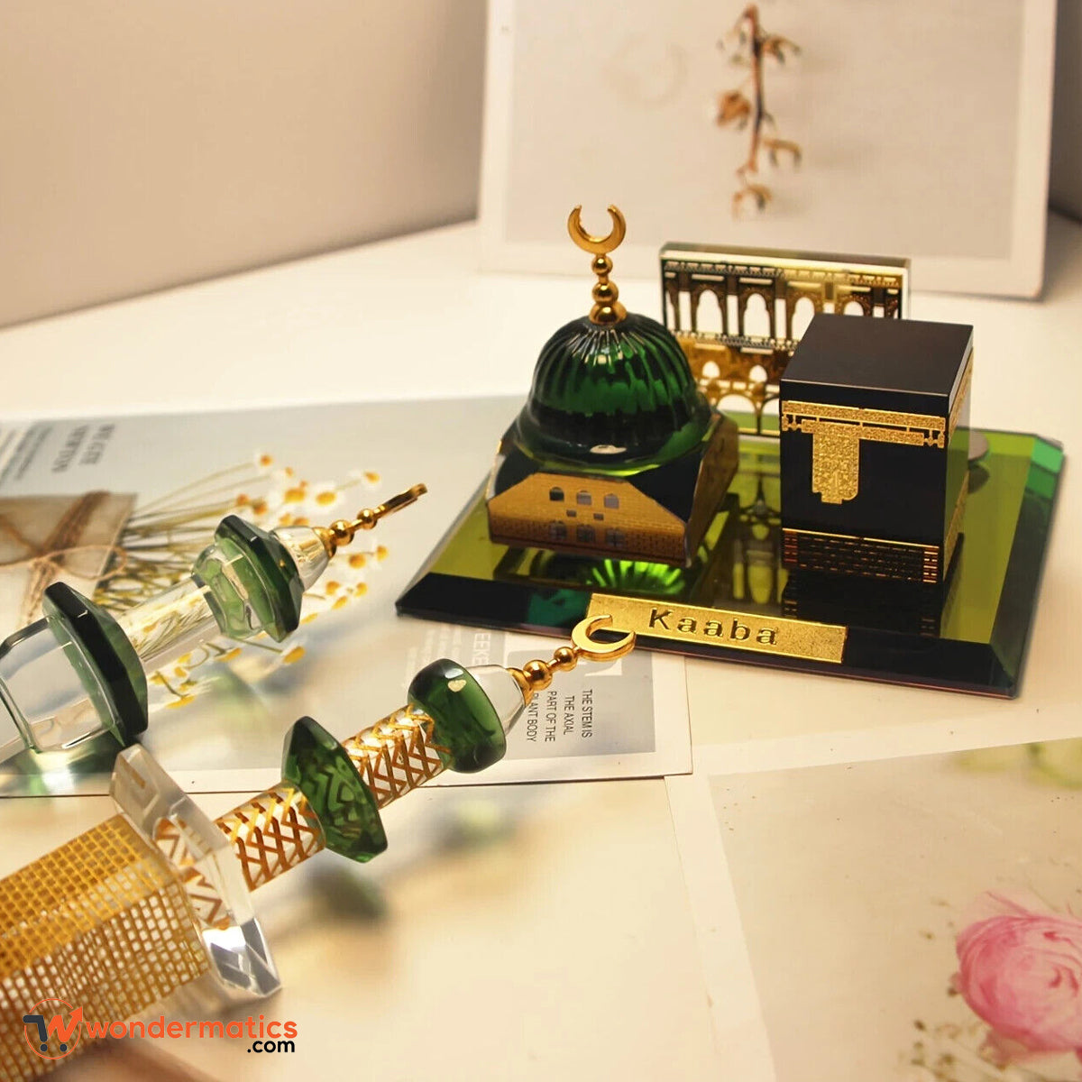 Muslim gift idea – Kaaba and Masjid Al-Nabawi crystal model