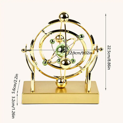 Battery Operated Perpetual Motion Machine – Kinetic Art Sculpture Desk Ornament for Home & Office Decor