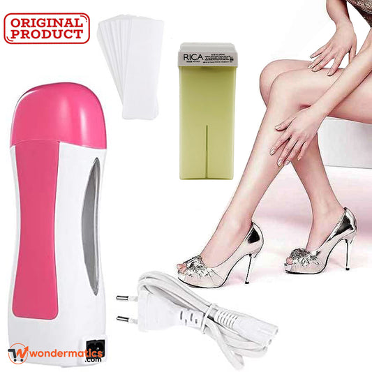 Original Roll On Wax Heater Kit with Rica Wax Cartridge for Women