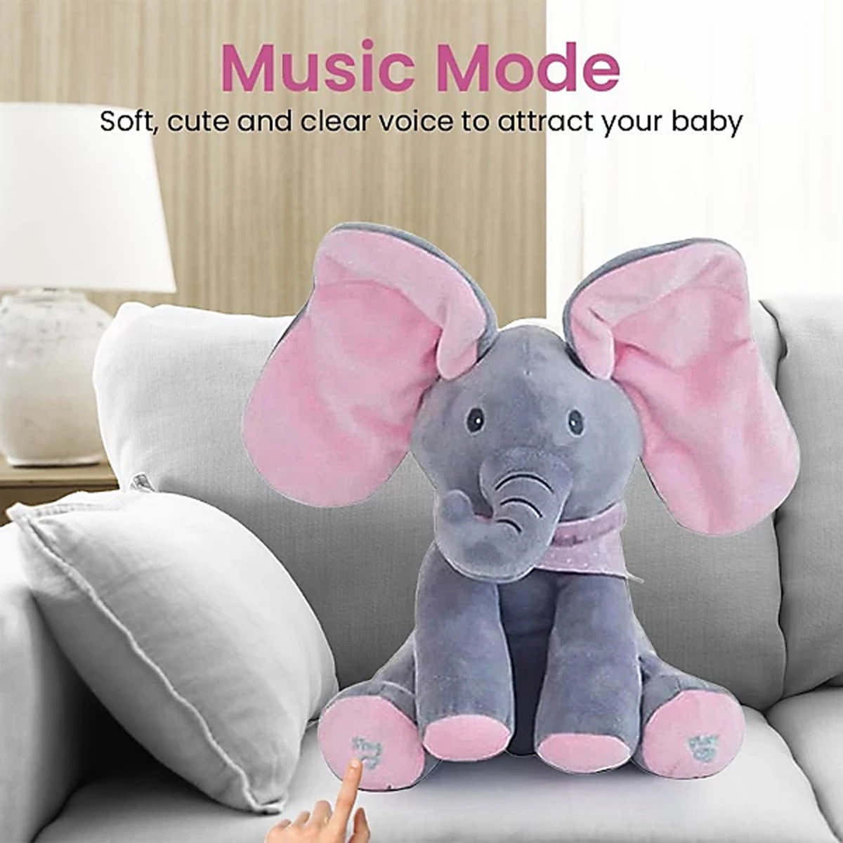 Peekaboo Elephant in gift packaging – Perfect for baby showers