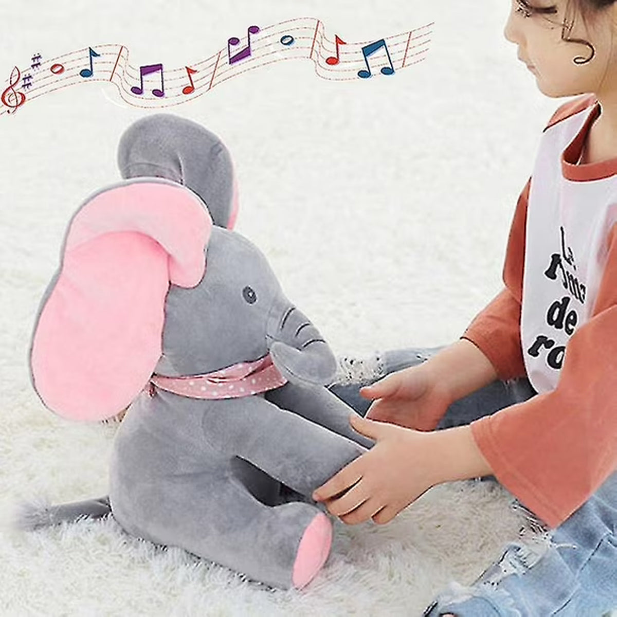 Baby playing with Peekaboo Elephant – Fun and learning combined