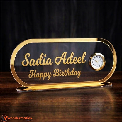 personalized acrylic name clock perfect birthday gift