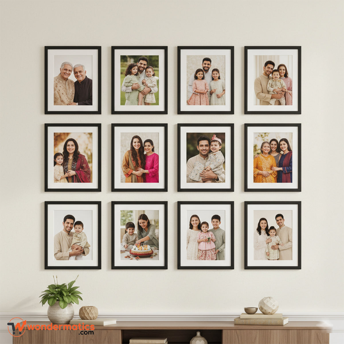 personalized black picture frame 8x10 with glass front for wall and table display