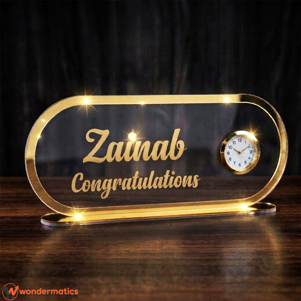 Personalized name clock for girls, on wedding, birthday, anniversary, success , achievment 