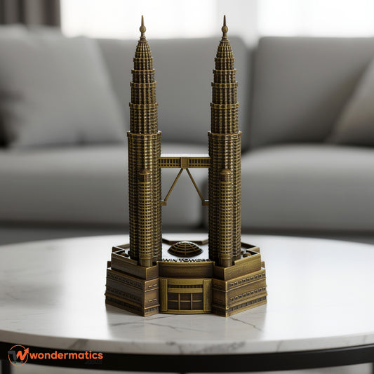 Petronas Twin Towers miniature vintage decorative model