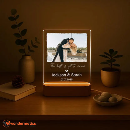 Personalized bedside lamp with warm LED lighting