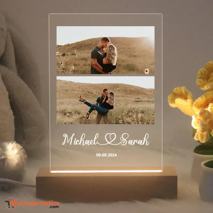 Photo and text lamp for couples in Pakistan