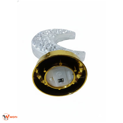 Plastic crystal moon lamp lightweight battery operated night light