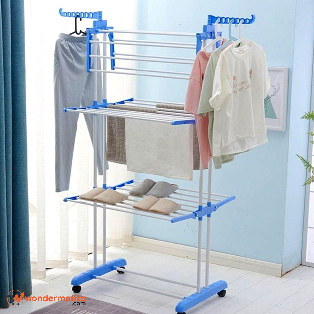 Portable Clothes Dryer Stand with 3 Layers – Easy to Fold and Store
