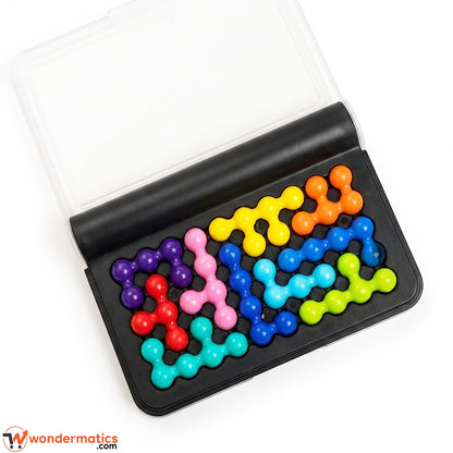 Portable puzzle case open showing organized pieces