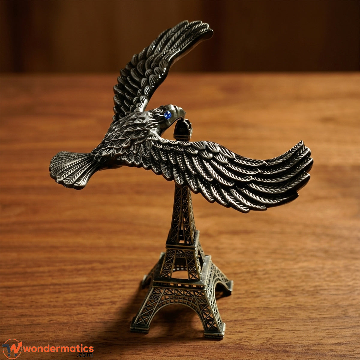 Premium Eiffel Tower and eagle showpiece for home decor, office decoration, bookshelf styling, and unique gift ideas in Pakistan.