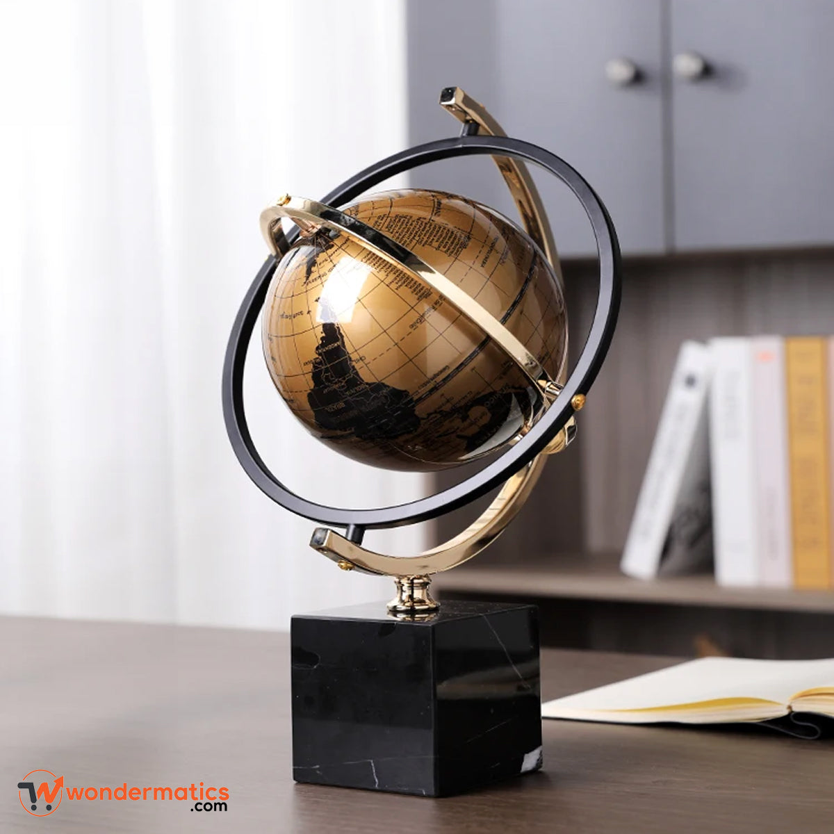 Premium golden decorative desk globe for luxury home and office decoration