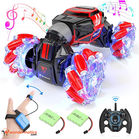 2.4GHz RC stunt car with hand gesture control and LED lights